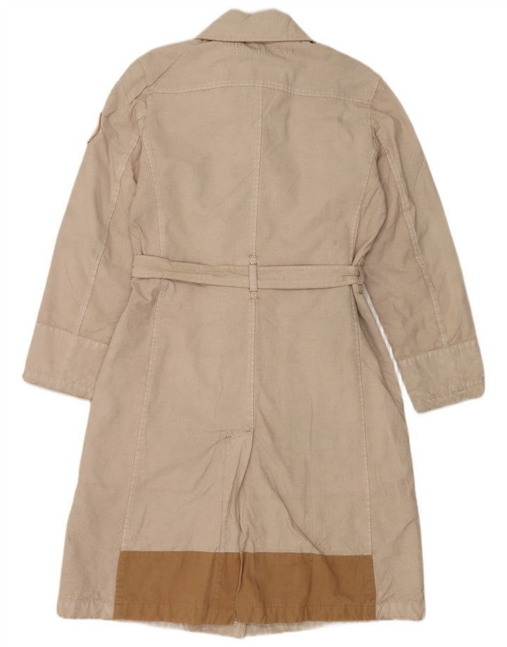 MURPHY & NYE ženski kaput s dvorednim kopčanjem UK 14 srednje bež pamuk