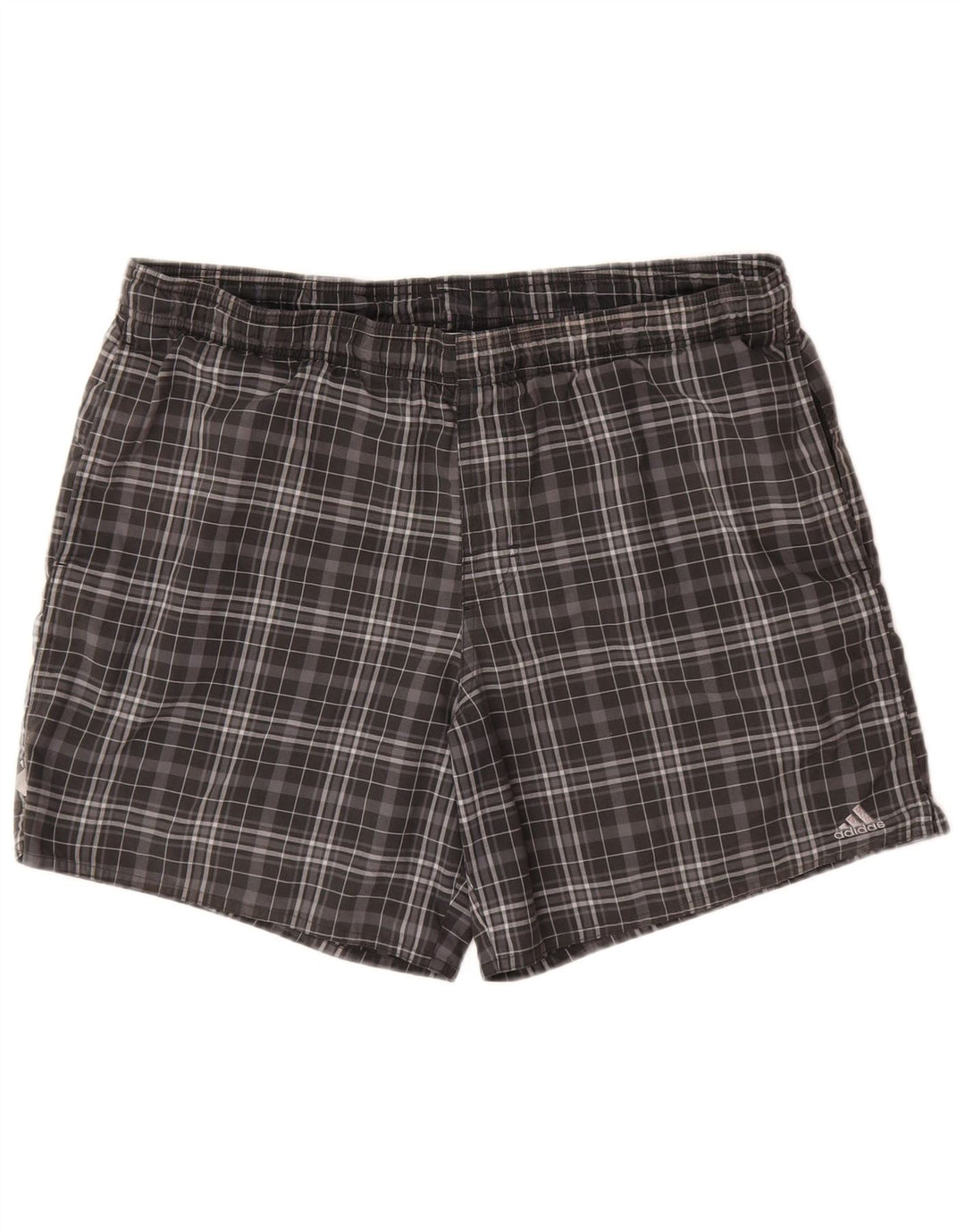 Adidas muške kratke hlače za plivanje srednje sive karirane poliester