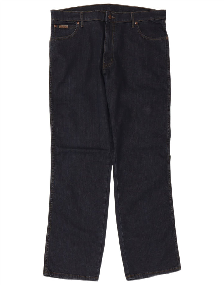 WRANGLER Muške ravne traperice W38 L32 tamnoplavi pamuk