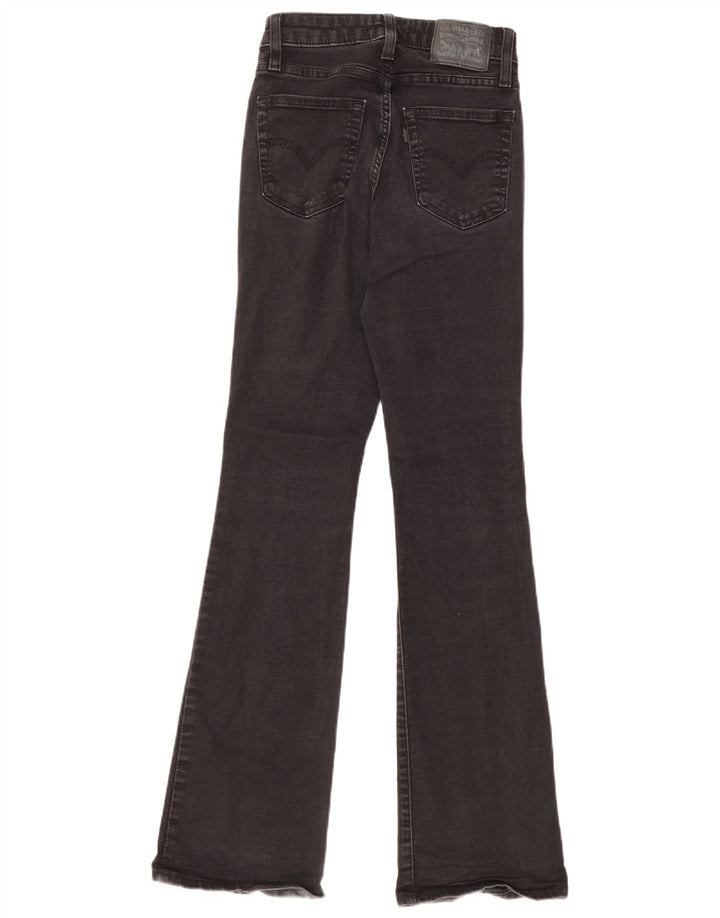 LEVI'S Ženske 725 traperice visokog struka W25 L32 crni pamuk