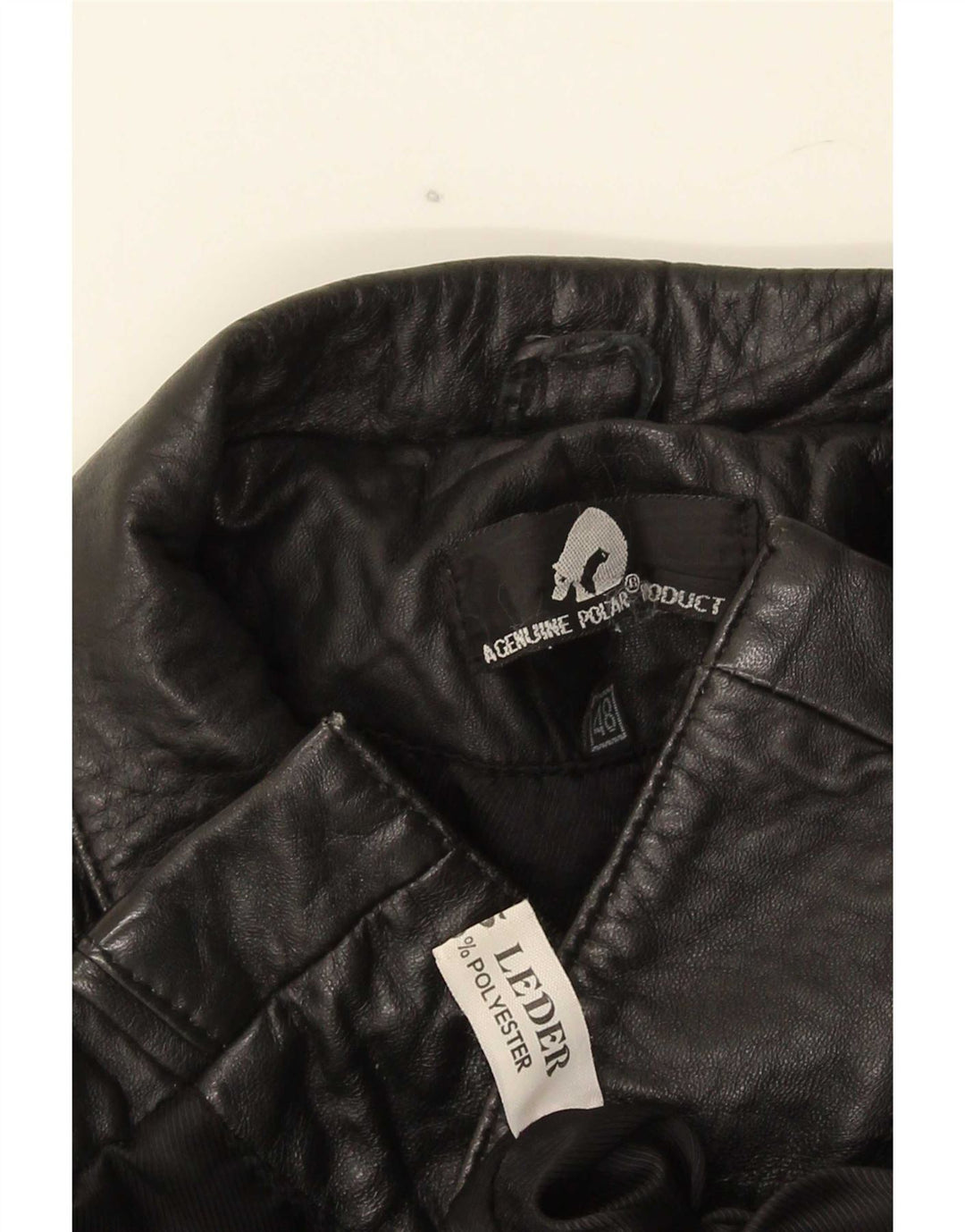 Vintage ženska kožna jakna IT 48 XL crna koža