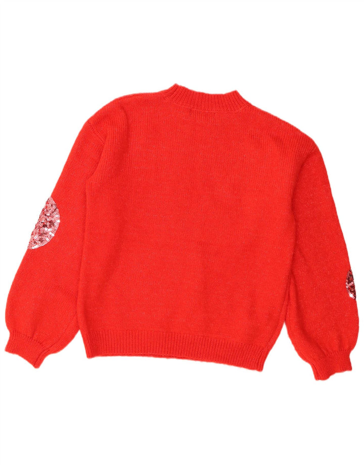 Marks & Spencer ženski džemper s kornjačastim ovratnikom UK 10 Mali crveni geometrijski