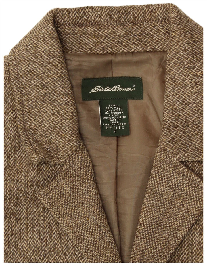 EDDIE BAUER Ženska petite jakna sako s 3 gumba US 2 XS bež flekasti
