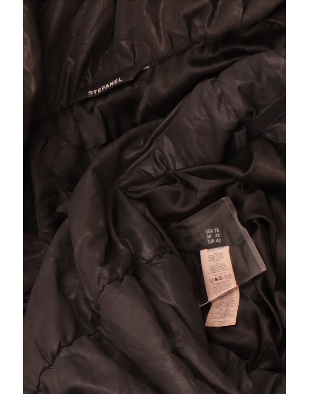 Stefanel ženski podstavljeni kaput IT 42 Srednje crni poliester