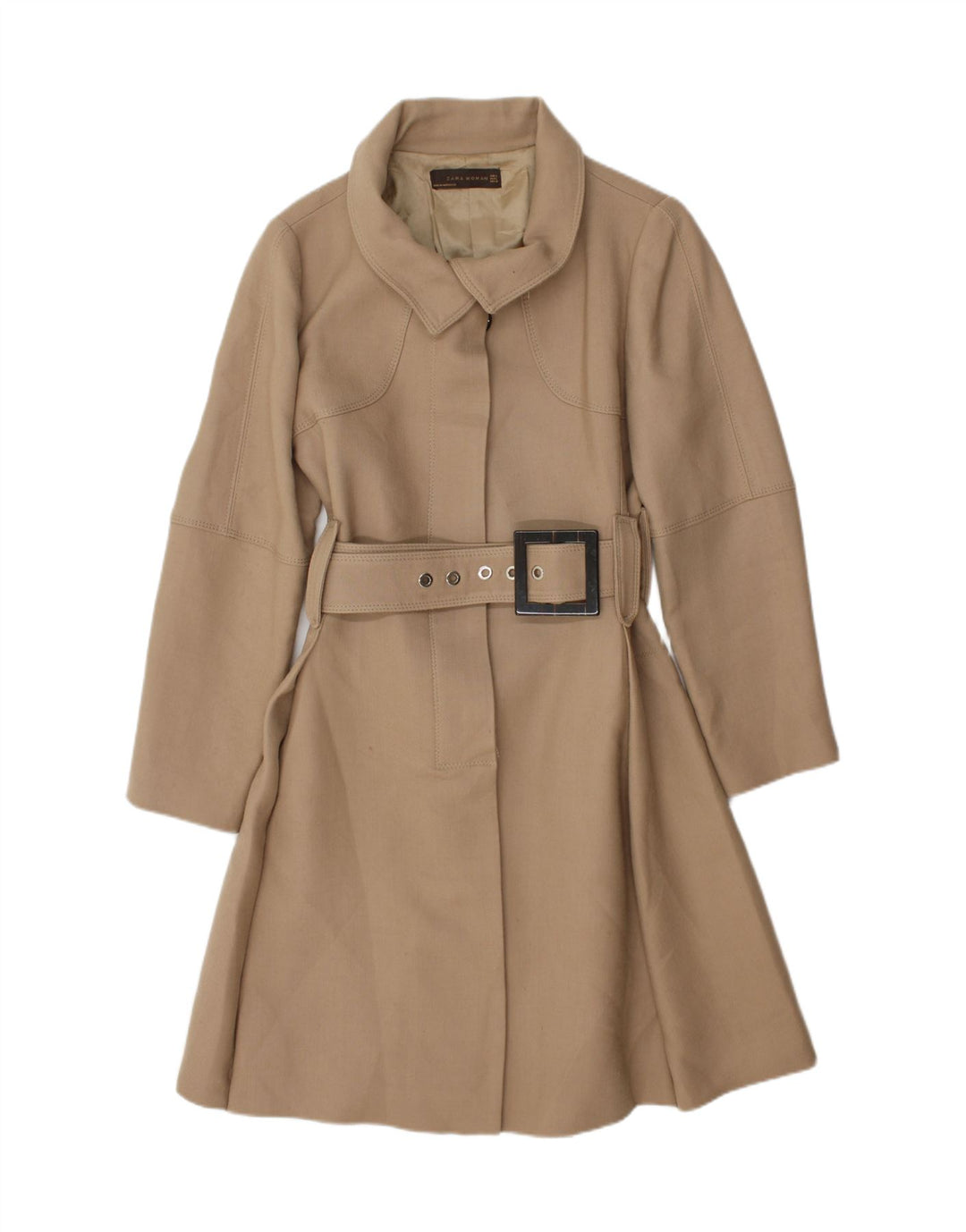 Zara ženski kaput UK 14 Large Beige Wool