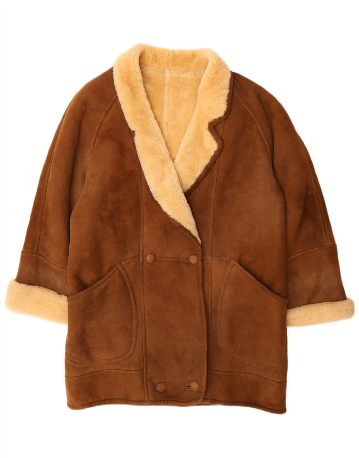 Prisma ženski preveliki kaput od šikara EU 44 XL smeđa koža