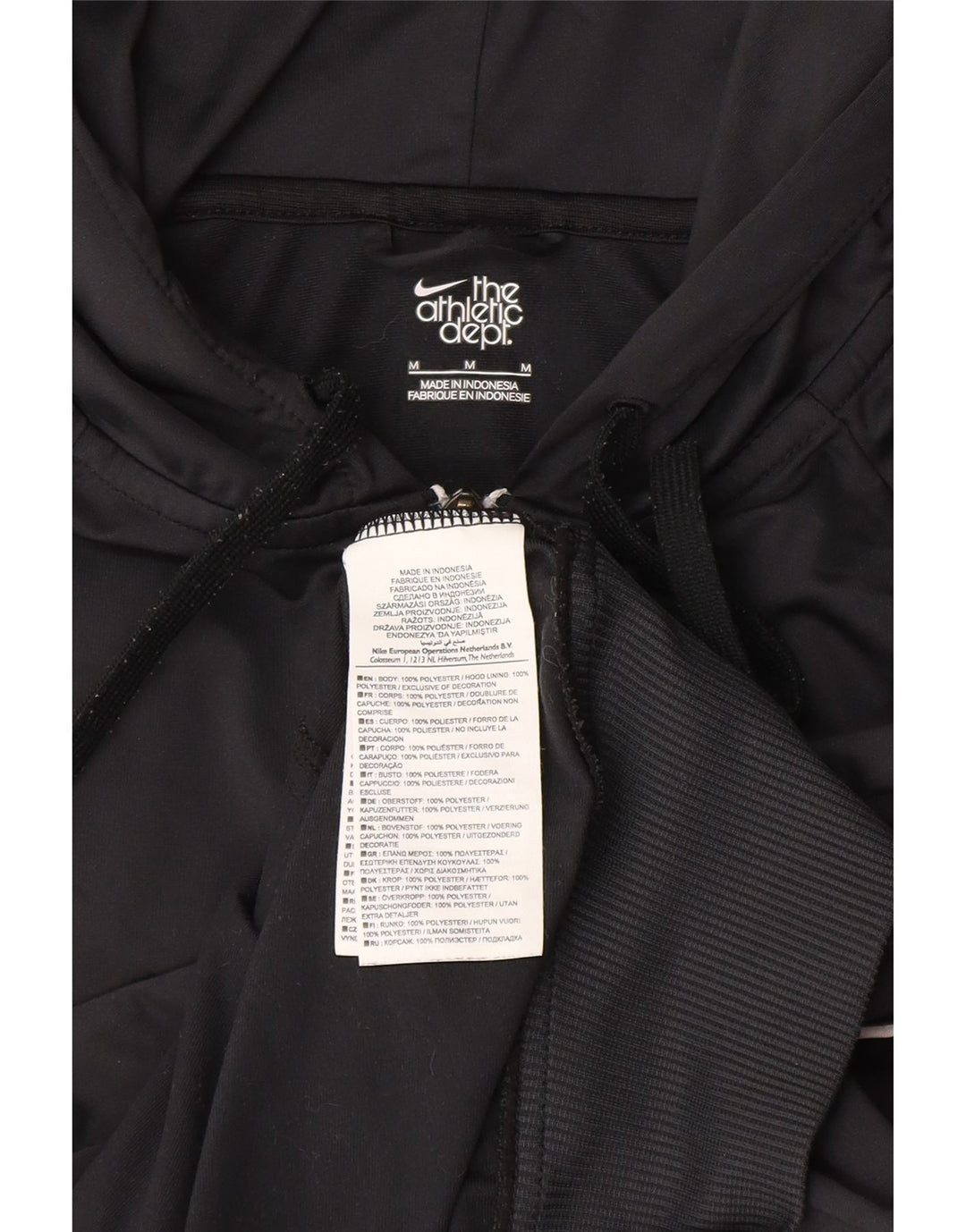 Nike ženski pulover s kapuljačom s patentnim zatvaračem UK 14 srednji crni poliester