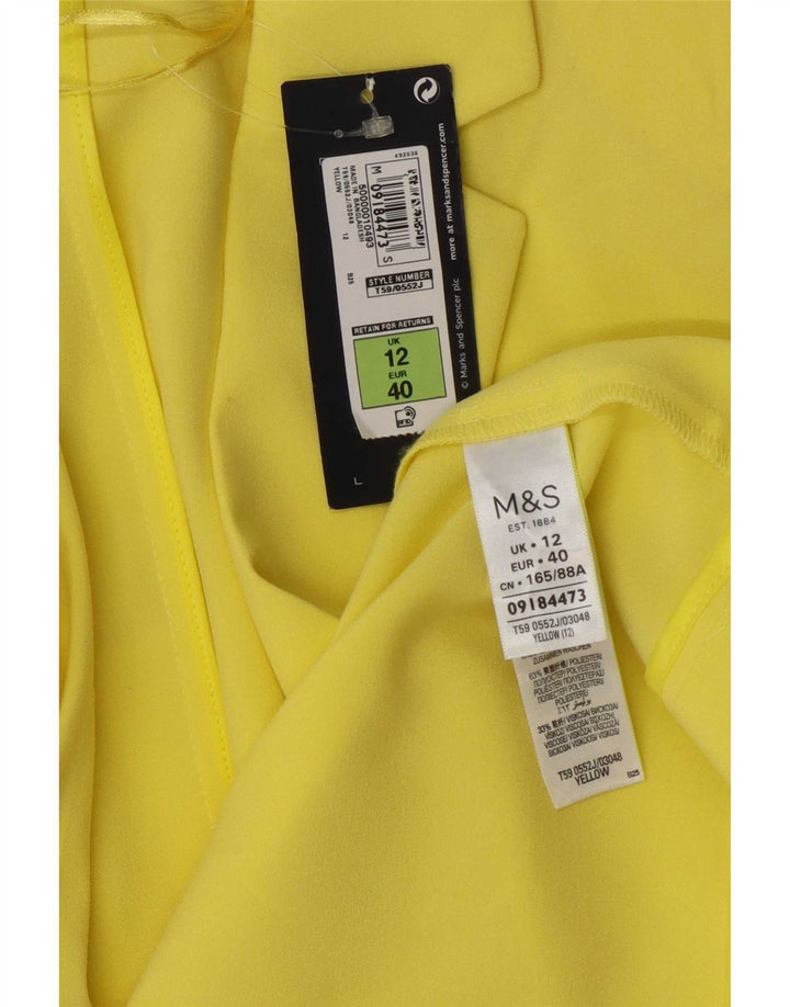 Marks & Spencer ženska jakna s otvorenim sakoom s 3/4 rukava UK 12 srednje žuta