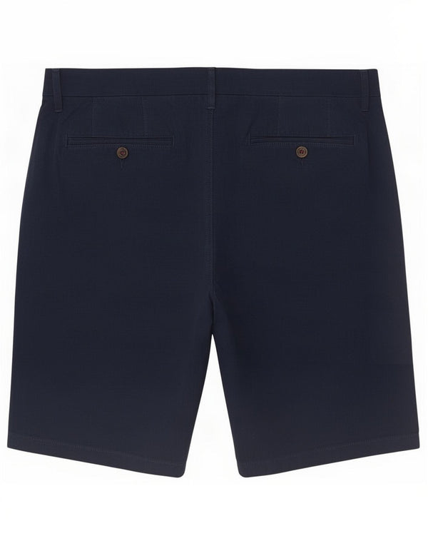 Marks & Spencer Mens Chino kratke hlače Large W34 tamnoplavi karirani pamuk