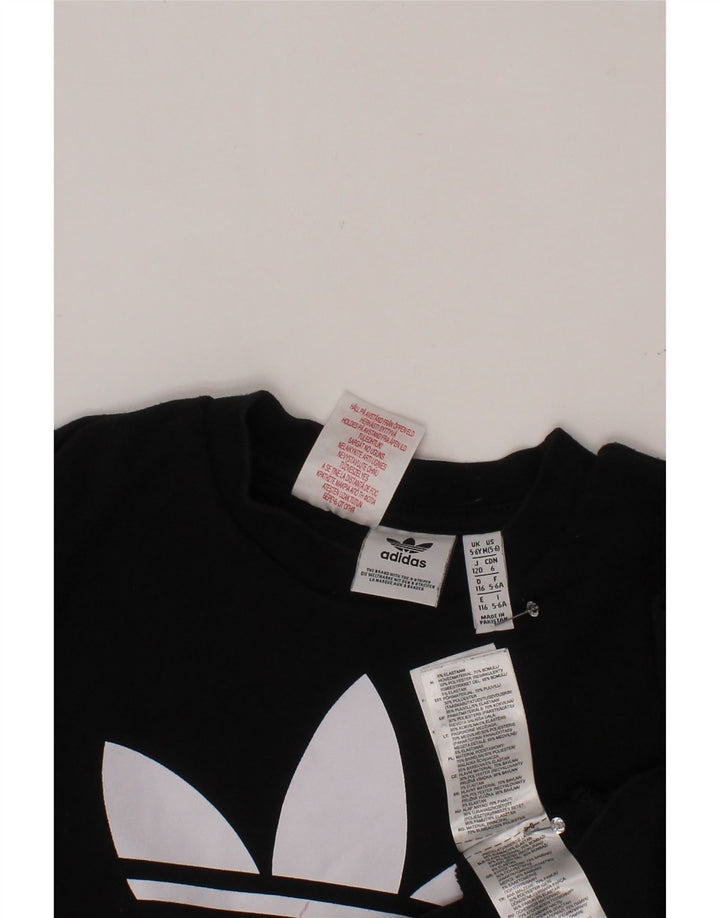 ADIDAS majica s grafičkim motivima za dječake 5-6 godina, crni pamuk