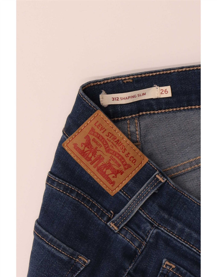 Levi's ženske 312 uske traperice W26 L32, plavi pamuk