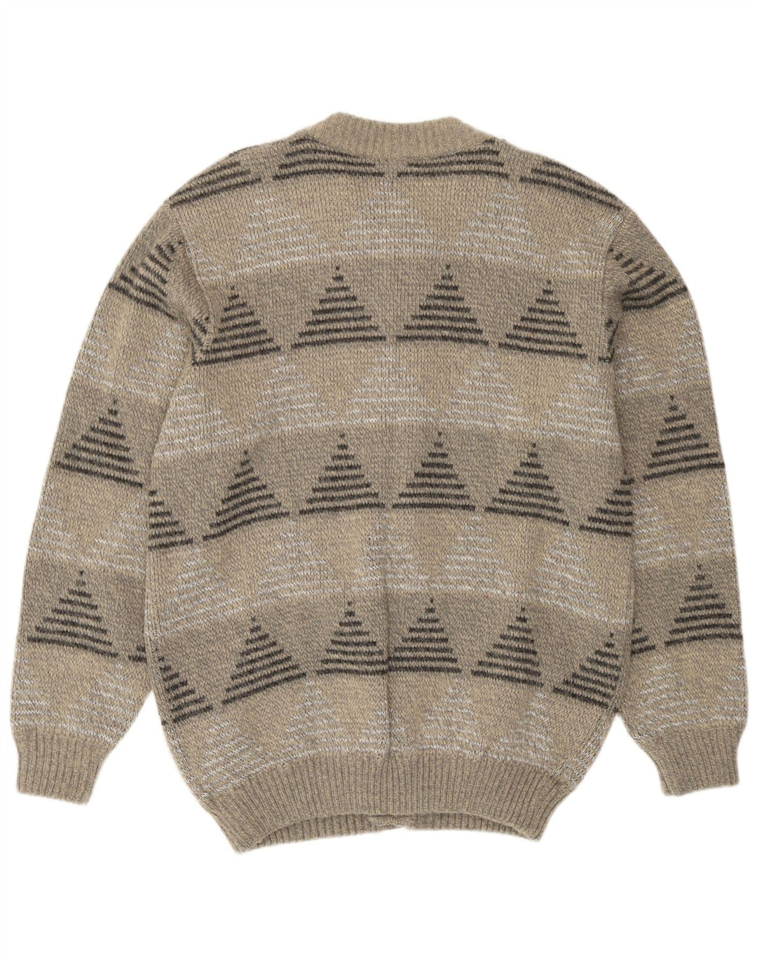 Rinaldi muški kardigan pulover veliki sivi geometrijski vuneni