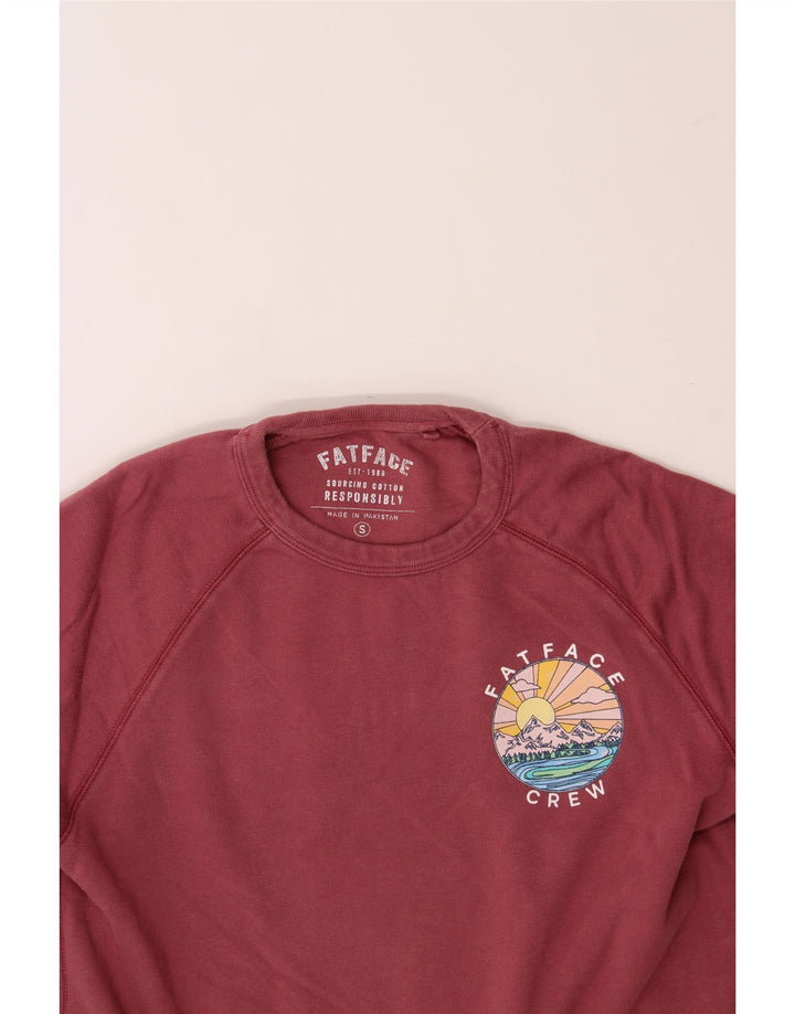 FAT FACE Mens Sweatshirt Jumper Small Pink Cotton Vintage Fat Face and Second-Hand Fat Face from Messina Hembry 