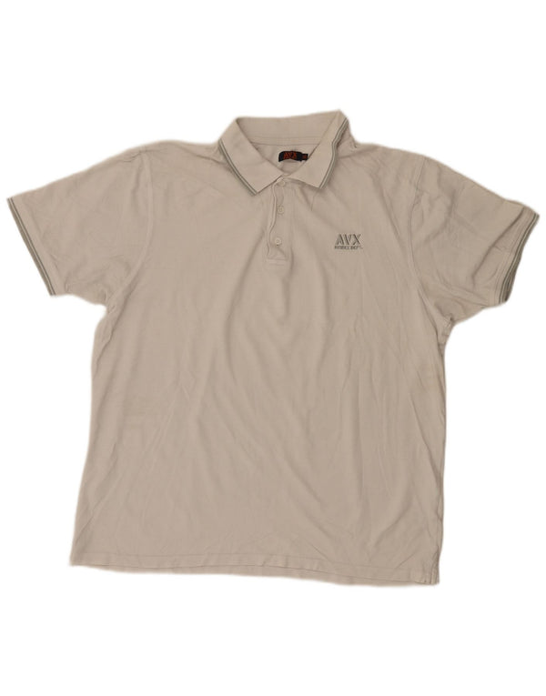Avirex muška polo majica 2XL bijeli pamuk na pruge