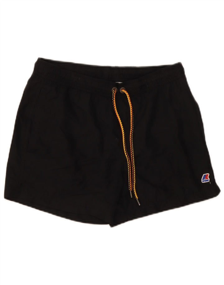 K-WAY Womens Swimming Shorts UK 10 Small  Black Polyester