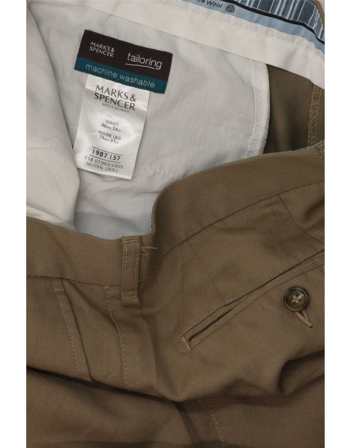 Marks & Spencer muške hlače odijela W34 L31 bež vune