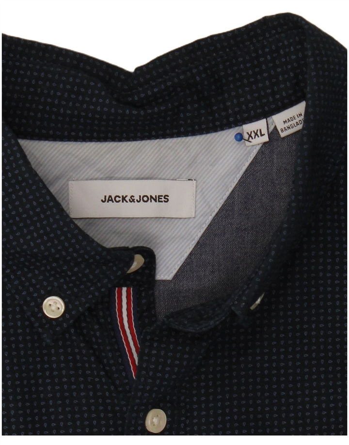 Jack & Jones muška košulja 2XL tamnoplava paisley boja
