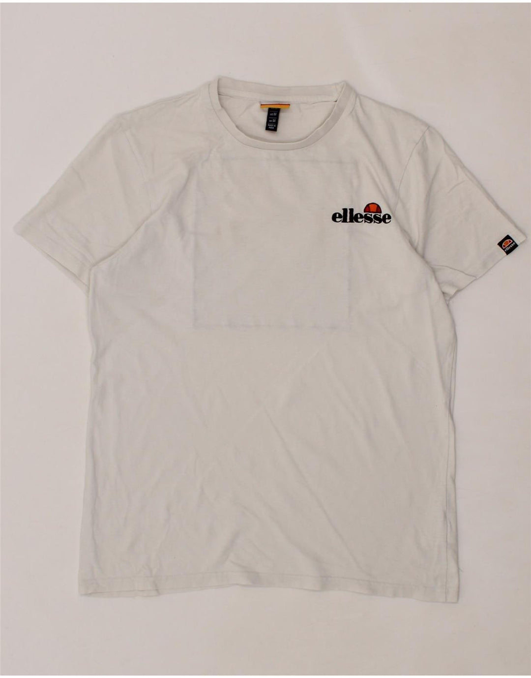 ELLESSE Mens Perugia Graphic T-Shirt Top Medium White Cotton Vintage Ellesse and Second-Hand Ellesse from Messina Hembry 