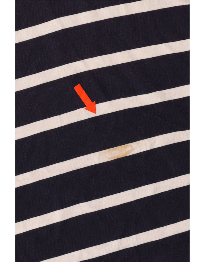 GANT Mens T-Shirt Top Small Navy Blue Striped Cotton Vintage Gant and Second-Hand Gant from Messina Hembry 