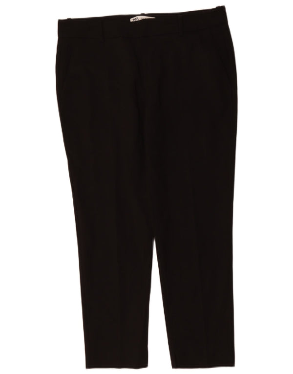 ZARA ženske uske chino hlače EU 42 Large W32 L27 crni pamuk