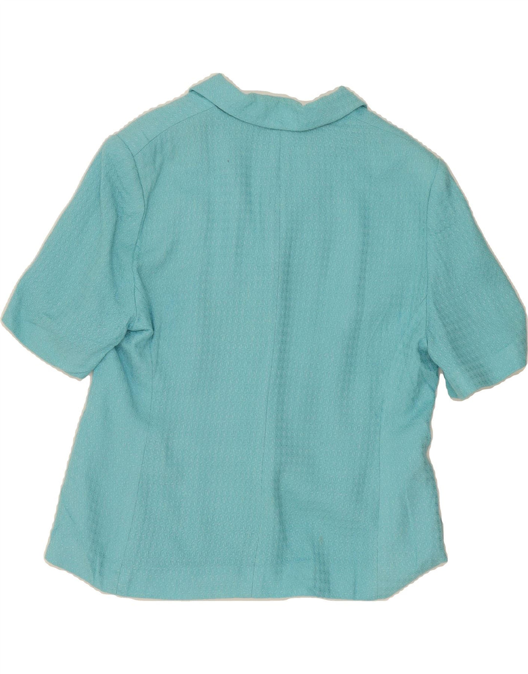 LUISA SPAGNOLI Womens Short Sleeve 4 Button Blazer Jacket IT 48 XL Blue Vintage Luisa Spagnoli and Second-Hand Luisa Spagnoli from Messina Hembry 