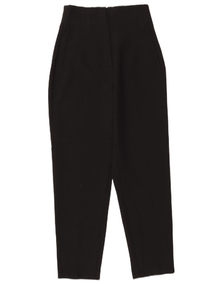 ZARA ženske odijelne hlače visokog struka XS W24 L26 crni poliester