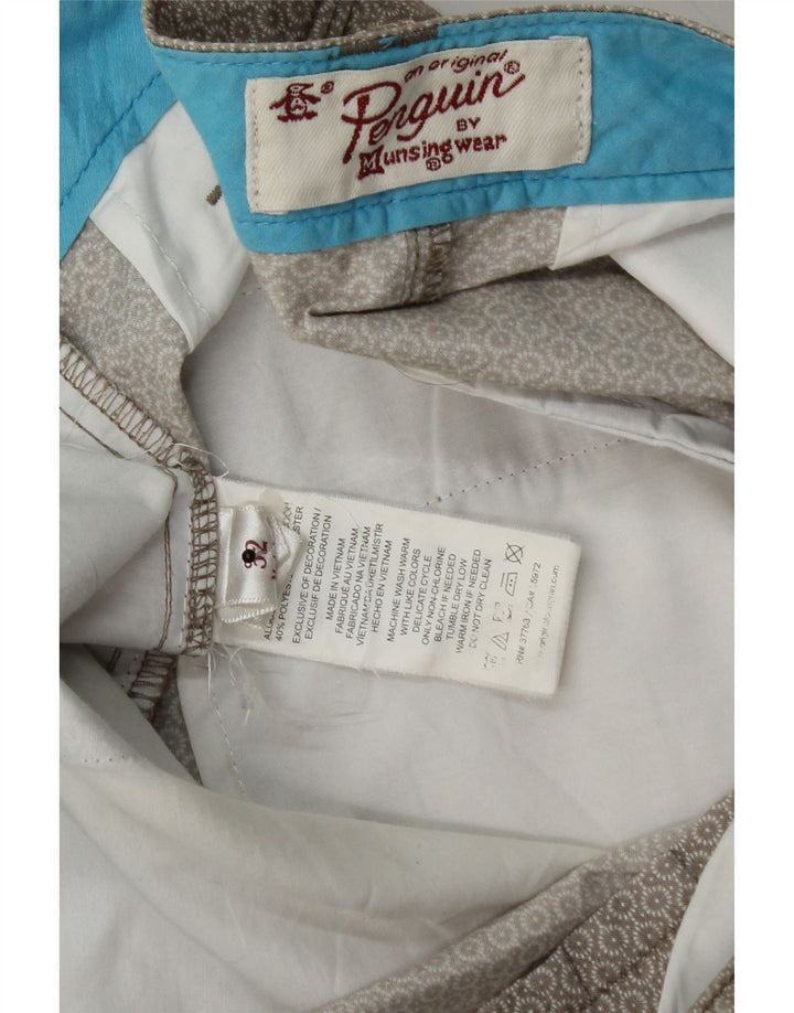 PENGUIN Mens Chino Shorts W32 Medium  Beige Spotted Cotton Vintage Penguin and Second-Hand Penguin from Messina Hembry 
