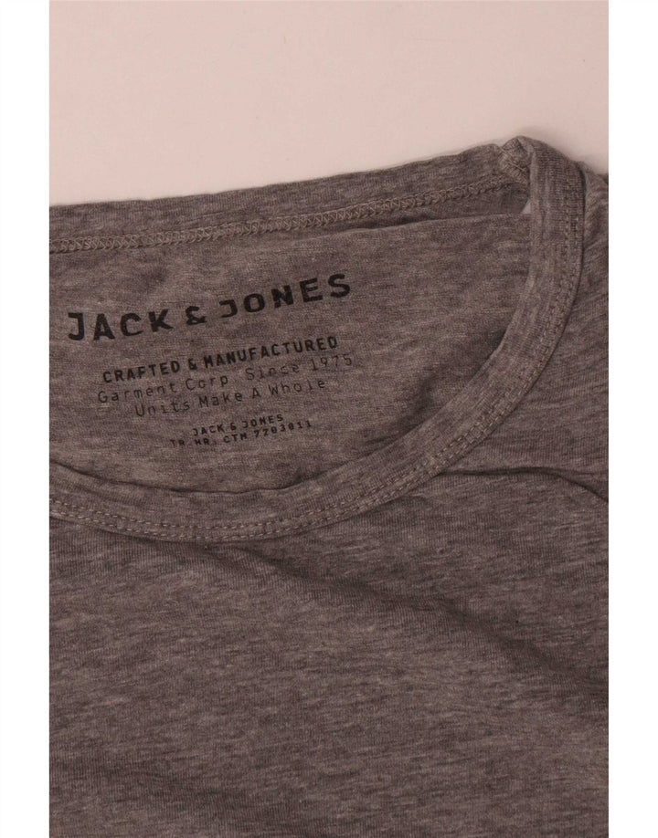 Jack & Jones muška majica dugih rukava veliki sivi pamuk