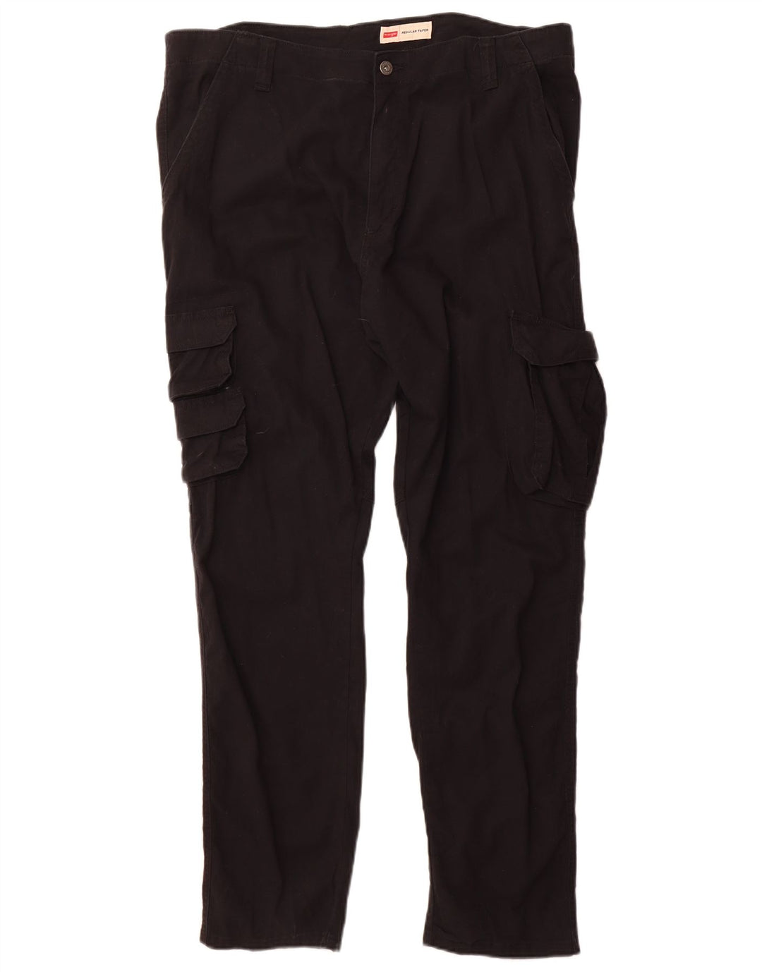 Wrangler muške obične sužene kargo hlače W38 L32 crni pamuk