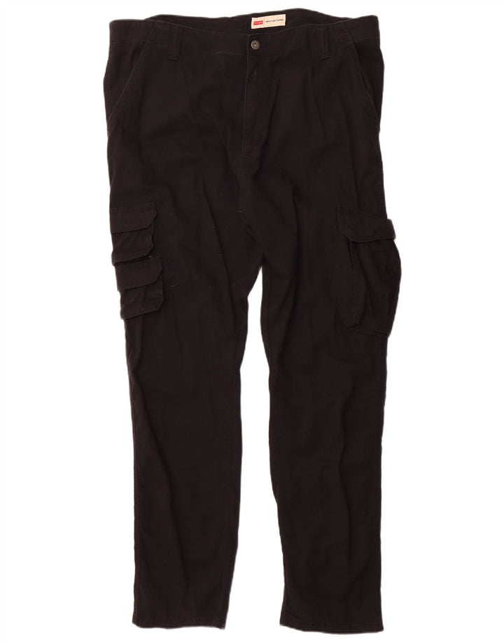 Wrangler muške obične sužene kargo hlače W38 L32 crni pamuk
