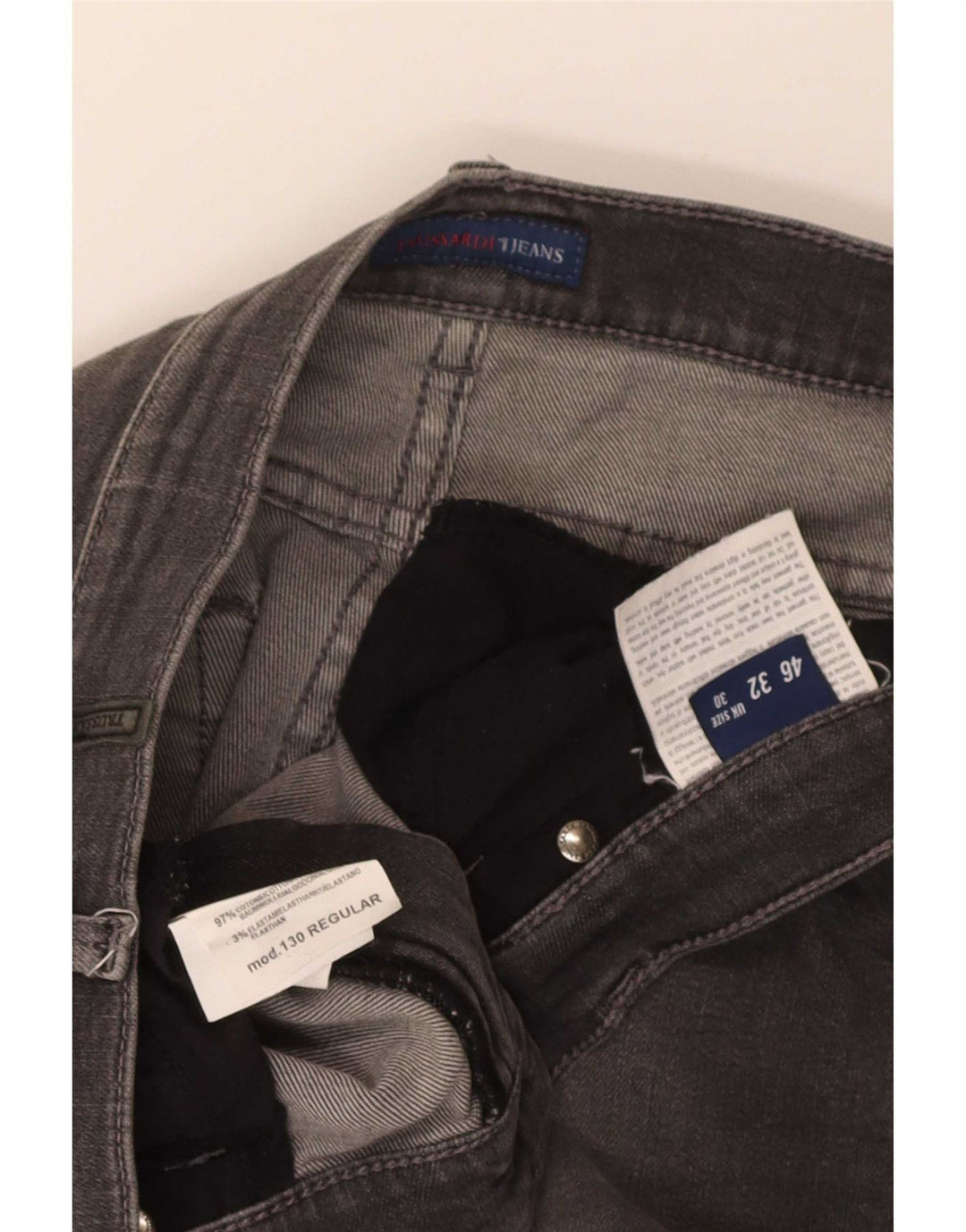 Trussardi ženske ravne traperice W30 L29 sivi pamuk