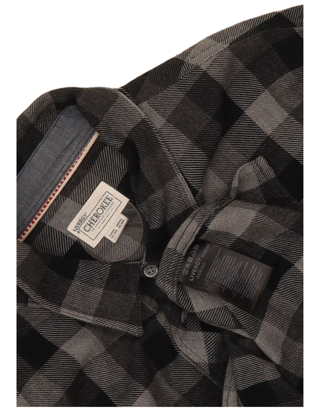 Cherokee muška flanelska košulja 2XL sivi karirani pamuk