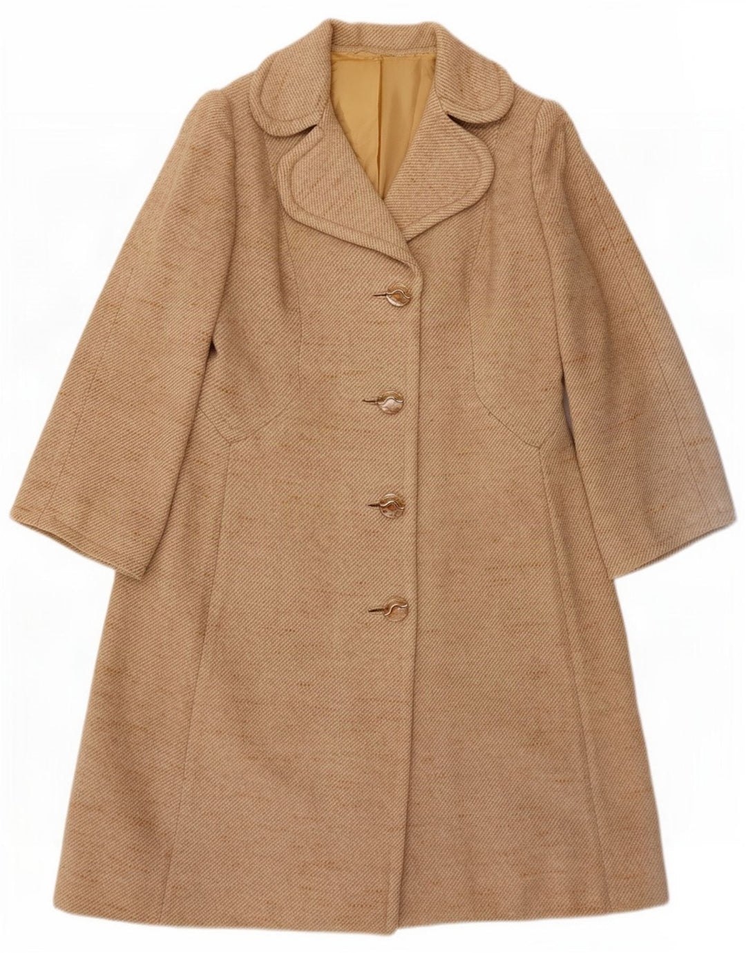 Vintage ženski kaput UK 10 Small Beige Flected