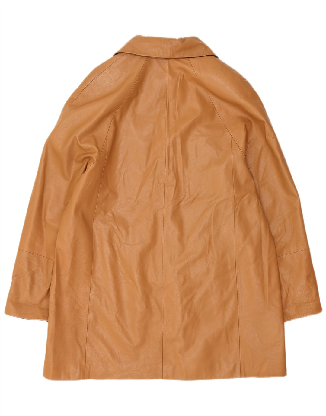 Vintage ženski kožni kaput UK 16 Veliki smeđi kožni