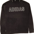 ADIDAS Mens Graphic Sweatshirt Jumper Small Black Cotton Vintage Adidas and Second-Hand Adidas from Messina Hembry 