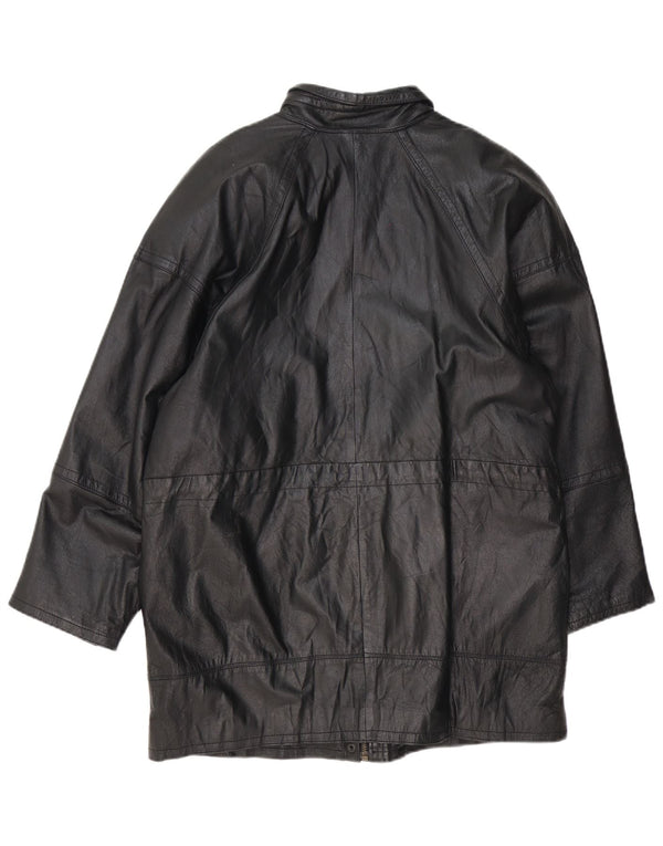 Vintage Womens Leather Jacket EU 40 Medium Black
