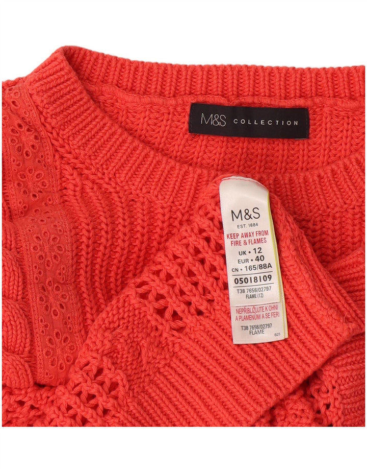 Marks & Spencer ženski džemper s okruglim izrezom UK 12 Srednje narančasta