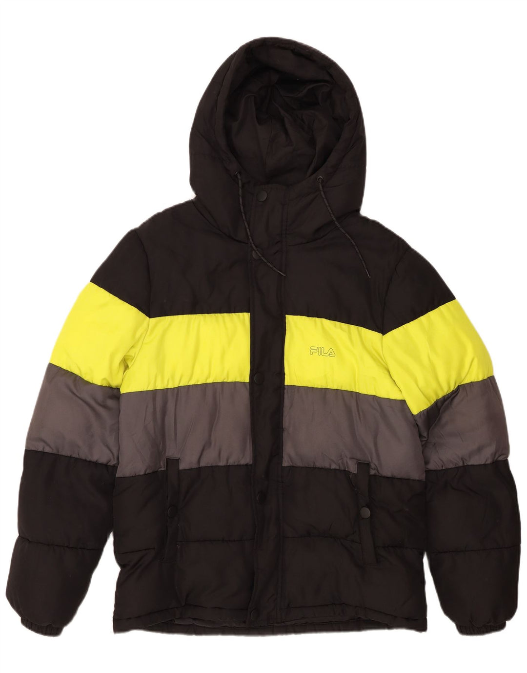 FILA muška podstavljena jakna s kapuljačom UK 36 mali crni poliester u boji