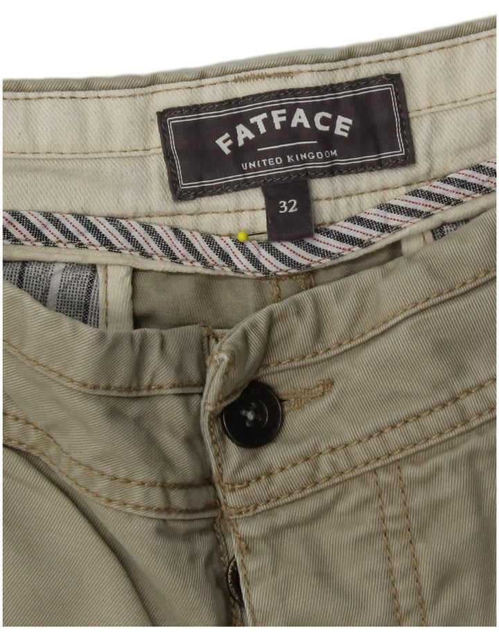 Fat Face muške chino kratke hlače W32, srednji kaki pamuk