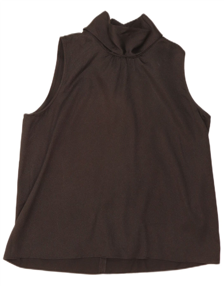 DKNY gornji dio ženske bluze bez rukava UK 18 XL crni poliester
