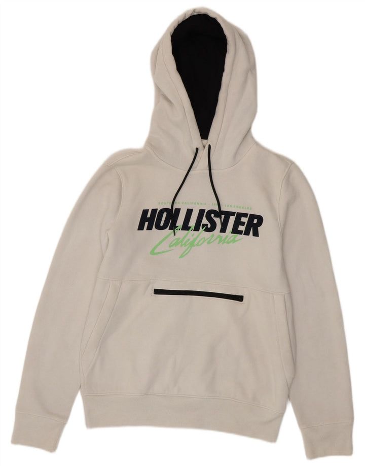 HOLLISTER Muška majica s kapuljačom s kapuljačom, mali bijeli pamuk