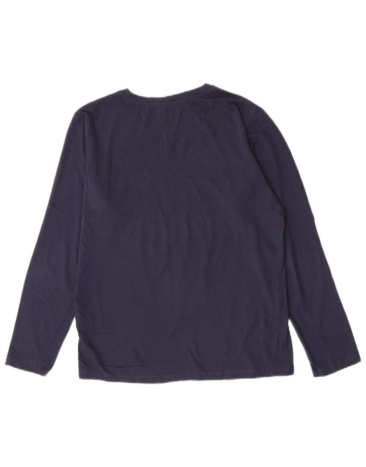 Jack & Jones muška majica dugih rukava s grafikama, mala tamnoplava pamuk