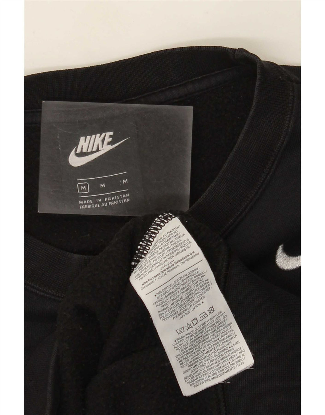 Nike ženski kratki kratki džemper UK 14 Srednje crni pamuk
