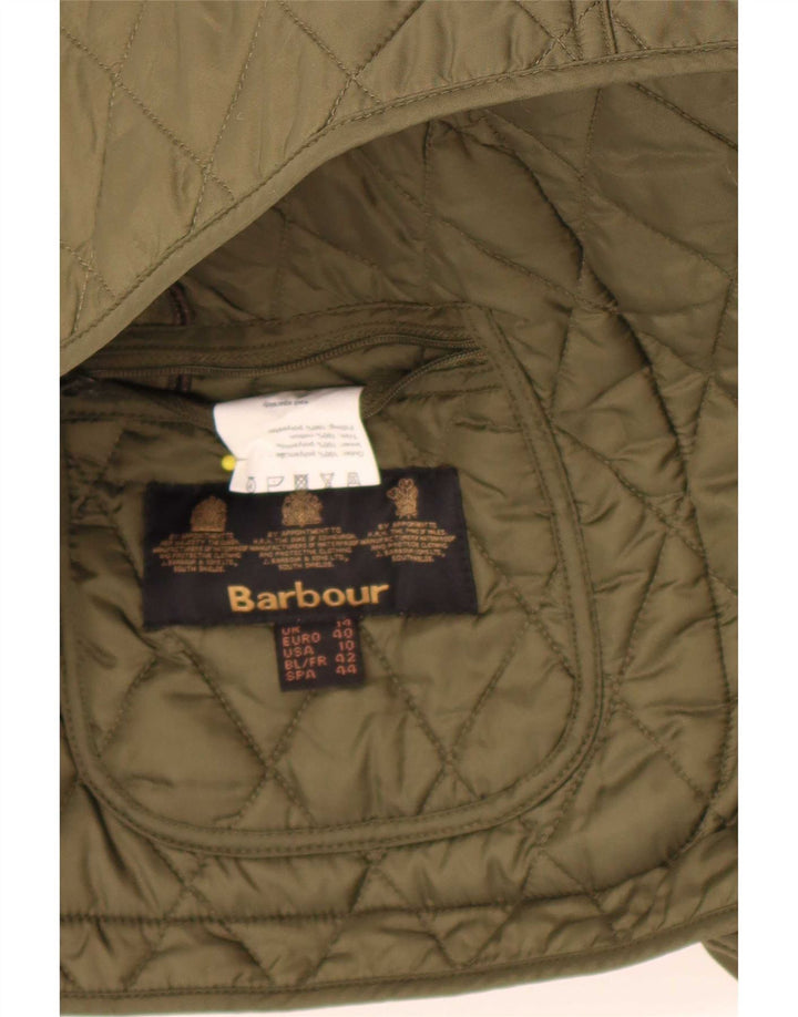 Barbour ženska prošivena jakna UK 14 veliki kaki poliamid u boji