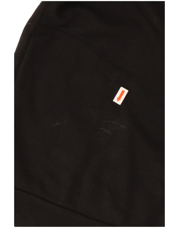 PUMA Womens Graphic Tracksuit Top Jacket UK 10 Small Black Cotton