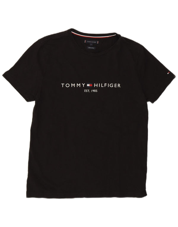Tommy Hilfiger Ženska majica kratkih rukava s grafičkim motivima UK 14 Veliki crni pamuk