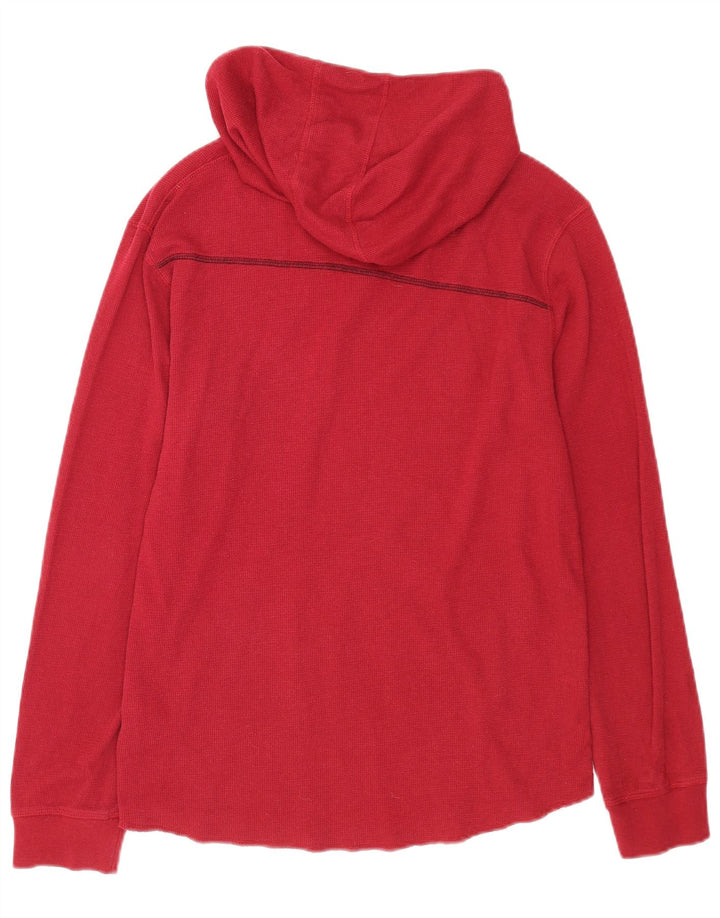 Volcom muška majica s kapuljačom s dugmadima, veliki crveni pamuk