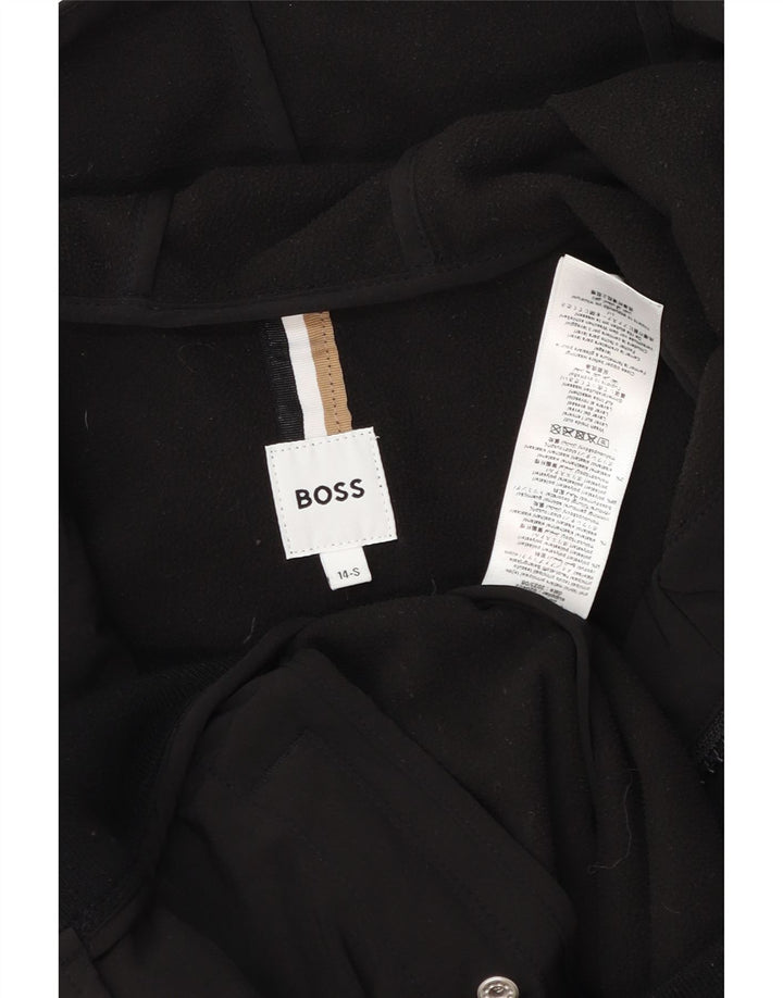 Bomber jakna Hugo Boss Boys s kapuljačom 13-14 godina, mala crna na pruge