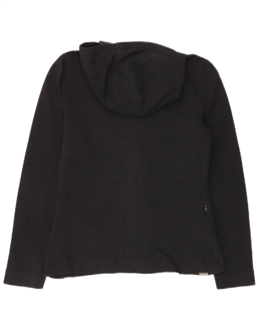 REEBOK Ženski pulover s kapuljačom s patentnim zatvaračem UK 10 Mali crni pamuk