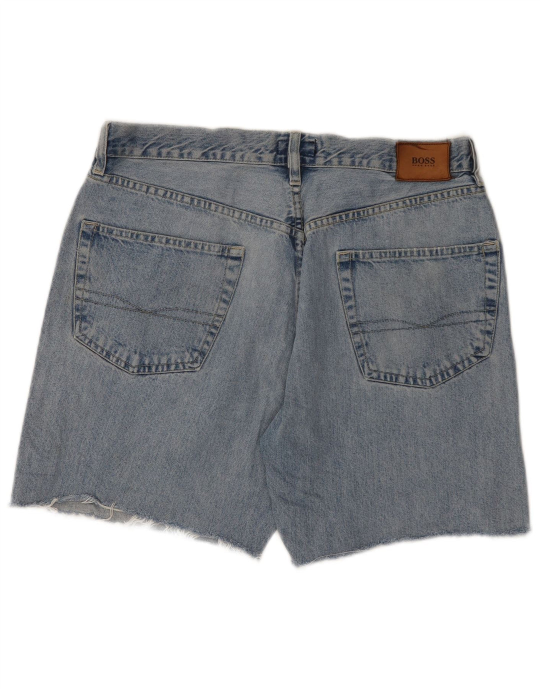 HUGO BOSS Muške traper kratke hlače Yukon W36 veliki plavi pamuk